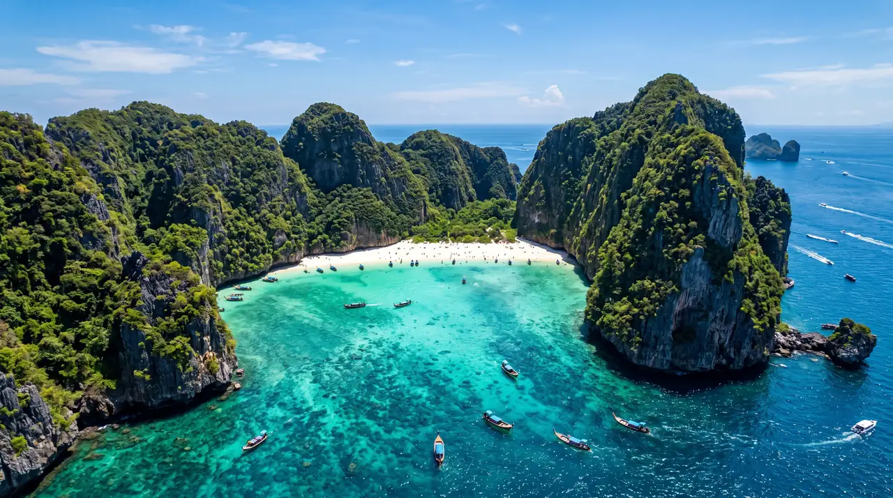 Phuket: Phi Phi, Maya Bay & Khai Speedboat with Park Fees — boat tour to Maya Bay and the Phi Phi Islands, Thailand